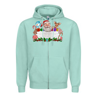 Seafoam custom name christmas Zipper Hoodie - texasbilliewilder