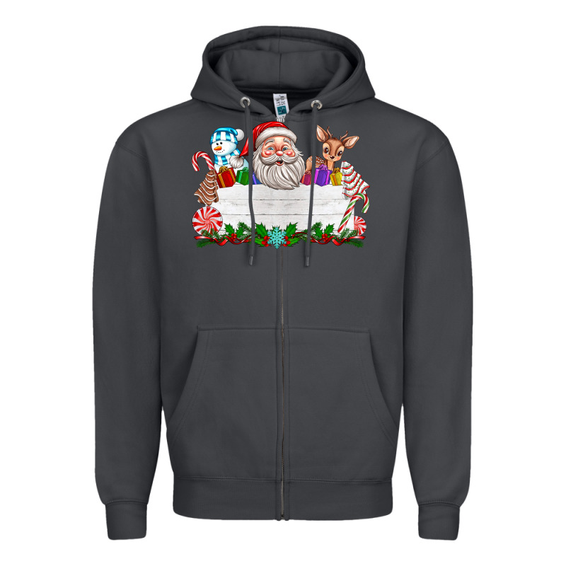 Custom Name Christmas Zipper Hoodie by texasbilliewilder | Teevron