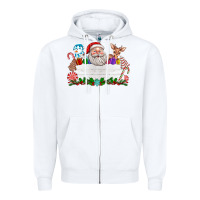 White custom name christmas Zipper Hoodie - texasbilliewilder