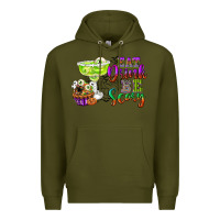 Army Green eat drink and be scary Premium Hoodie - CowGirlArtShop