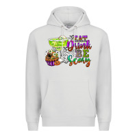Dove Grey eat drink and be scary Premium Hoodie - CowGirlArtShop