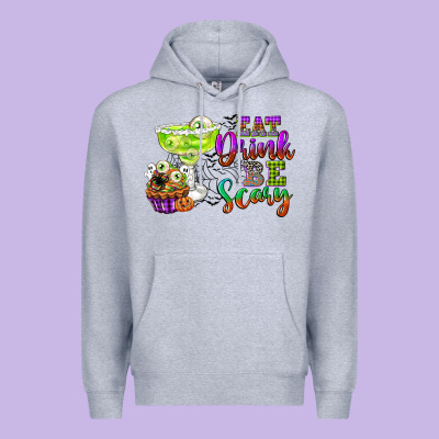 Eat Drink And Be Scary Premium Hoodie Designed By Cowgirlartshop
