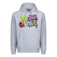 Heather Grey eat drink and be scary Premium Hoodie - CowGirlArtShop