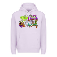 Lilac eat drink and be scary Premium Hoodie - CowGirlArtShop