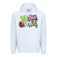 White eat drink and be scary Premium Hoodie - CowGirlArtShop
