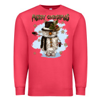 Cardinal merry christmas snowman Premium Sweatshirt - CowGirlArtShop