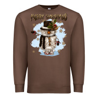 Chestnut merry christmas snowman Premium Sweatshirt - CowGirlArtShop