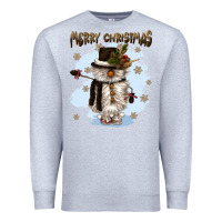 Merry Christmas Snowman Premium Sweatshirt | Teevron