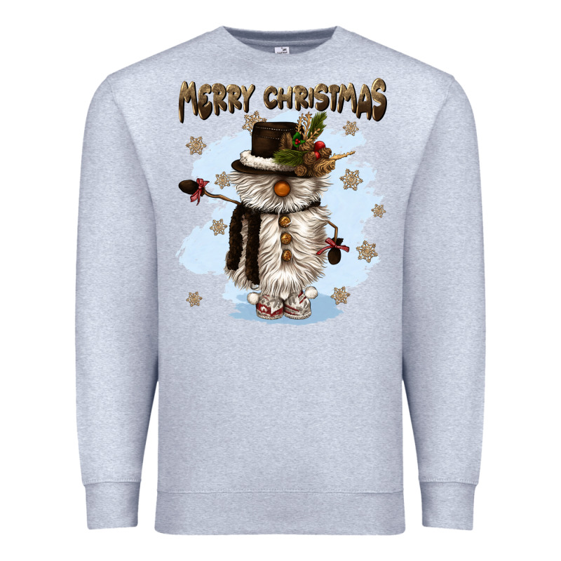 Merry Christmas Snowman Premium Sweatshirt by CowGirlArtShop | Teevron