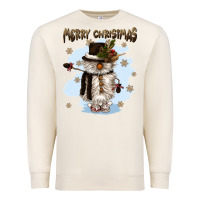 Sandshell merry christmas snowman Premium Sweatshirt - CowGirlArtShop