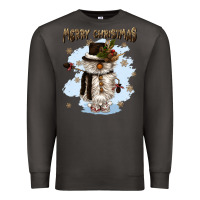 Smoke merry christmas snowman Premium Sweatshirt - CowGirlArtShop