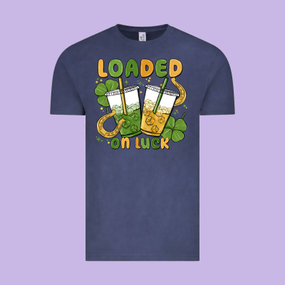 Loaded On Luck Vintage Tee Designed By Maliassmallbusiness