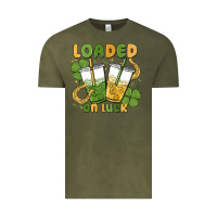 Vintage Olive loaded on luck Vintage Tee - MaliasSmallBusiness