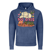 Vintage Denim 100 days y'all malia Vintage Hoodie - MaliasSmallBusiness