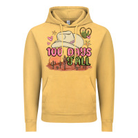 Vintage Mustard 100 days y'all malia Vintage Hoodie - MaliasSmallBusiness