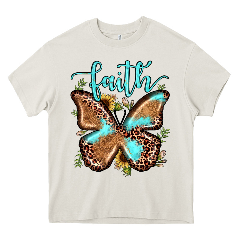 Faith Leopard Butterfly Heavy Core Tee by JahusDesignShop | Teevron