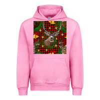 Fuchsia Pink christmas deer and bell seamless pattern Urban Hoodie - BundleAndBundleShop