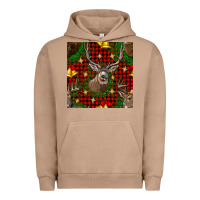 Pigment Burro christmas deer and bell seamless pattern Urban Hoodie - BundleAndBundleShop