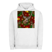 Pigment Lunar Rock christmas deer and bell seamless pattern Urban Hoodie - BundleAndBundleShop