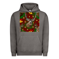 Pigment Tornado christmas deer and bell seamless pattern Urban Hoodie - BundleAndBundleShop
