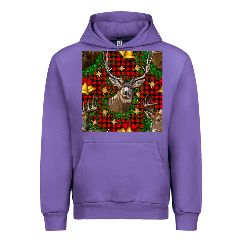 Christmas Deer And Bell Seamless Pattern Urban Hoodie by BundleAndBundleShop | Teevron