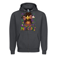Smoke mardi gras principal afro messy bun Zipper Hoodie - texasbilliewilder