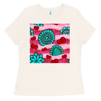 Bone valentines day turquoise gemstone  and hearts Ladies Tee - BundleAndBundleShop