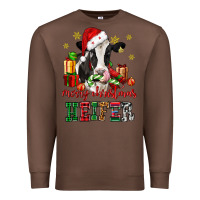 Chestnut merry christmas heifer cow Premium Sweatshirt - CowGirlArtShop