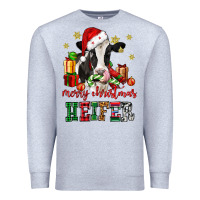 Merry Christmas Heifer Cow Premium Sweatshirt | Teevron