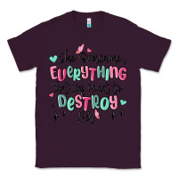 Plum she overcame everything that was meant to destroy Classic Tee - MaliasSmallBusiness