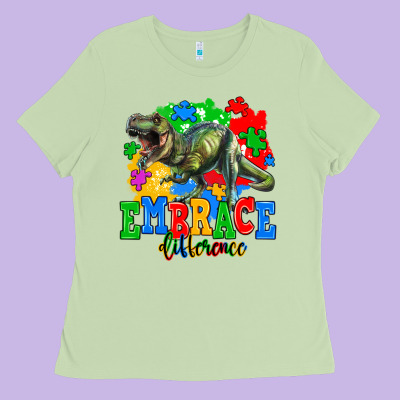Embrace Difference Ladies Tee Designed By Adodesignshop