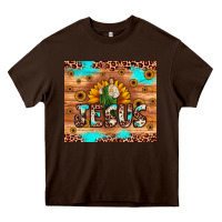 Chocolate Brown jesus san judas Heavy Core Tee - JahusDesignShop