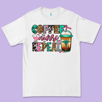 Nurse Coffee Repeat Premium Tee Designed By Jasminsmagicworld
