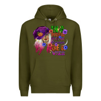 Army Green in a world full of princesses be a witch Premium Hoodie - CowGirlArtShop