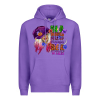 Purple in a world full of princesses be a witch Premium Hoodie - CowGirlArtShop