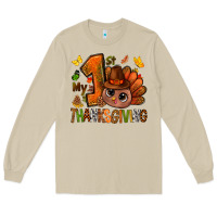 Mushroom my first thanksgiving with turkey bbs Long Sleeve Tee - BundleAndBundleShop