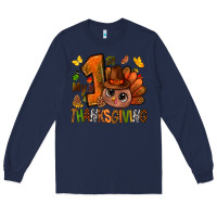 Navy my first thanksgiving with turkey bbs Long Sleeve Tee - BundleAndBundleShop