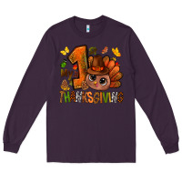 Plum my first thanksgiving with turkey bbs Long Sleeve Tee - BundleAndBundleShop