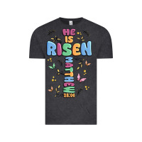 Vintage Black he is risen cross Vintage Tee - MaliasSmallBusiness
