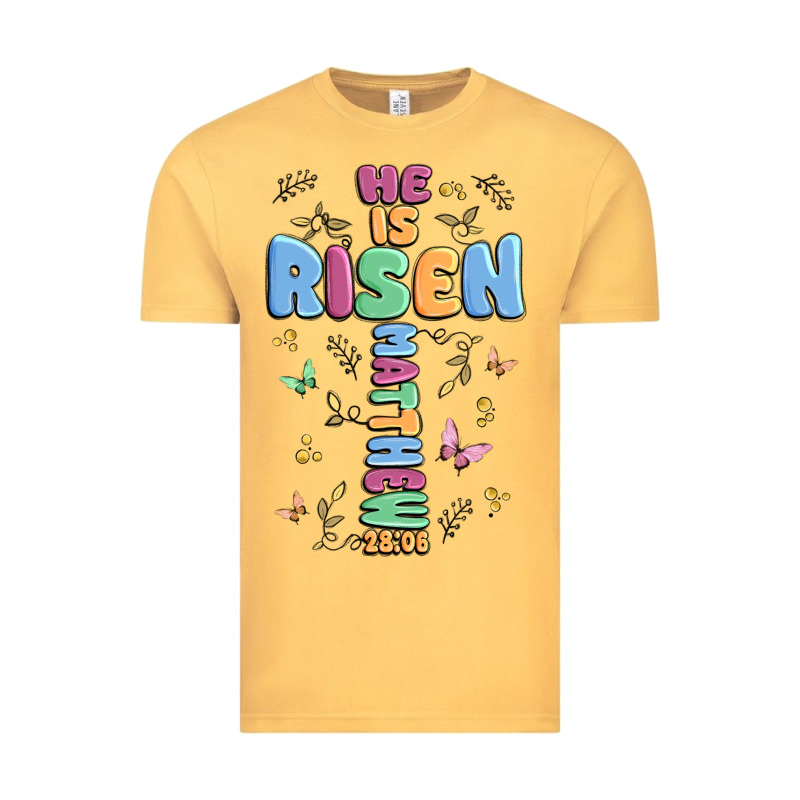 He Is Risen Cross Vintage Tee by MaliasSmallBusiness | Teevron