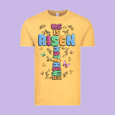He Is Risen Cross Vintage Tee Designed By Maliassmallbusiness