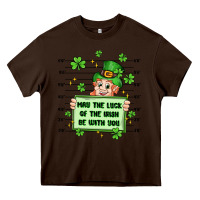 Chocolate Brown may the luck of the irish be with you Heavy Core Tee - Artiststas