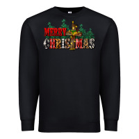 Black merry christmas  cross Premium Sweatshirt - CowGirlArtShop
