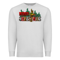 Dove Grey merry christmas  cross Premium Sweatshirt - CowGirlArtShop
