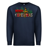 Navy merry christmas  cross Premium Sweatshirt - CowGirlArtShop