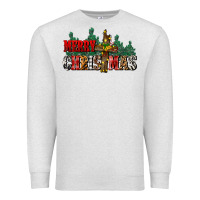 Oatmeal Heather merry christmas  cross Premium Sweatshirt - CowGirlArtShop