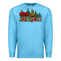 Ocean Blue merry christmas  cross Premium Sweatshirt - CowGirlArtShop