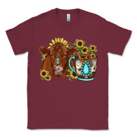 Burgundy sunflower coffee cup red angus gemstone Classic Tee - JahusDesignShop