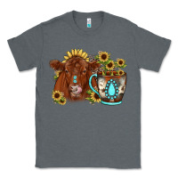 Charcoal Heather sunflower coffee cup red angus gemstone Classic Tee - JahusDesignShop