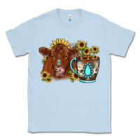 Dusty Blue sunflower coffee cup red angus gemstone Classic Tee - JahusDesignShop